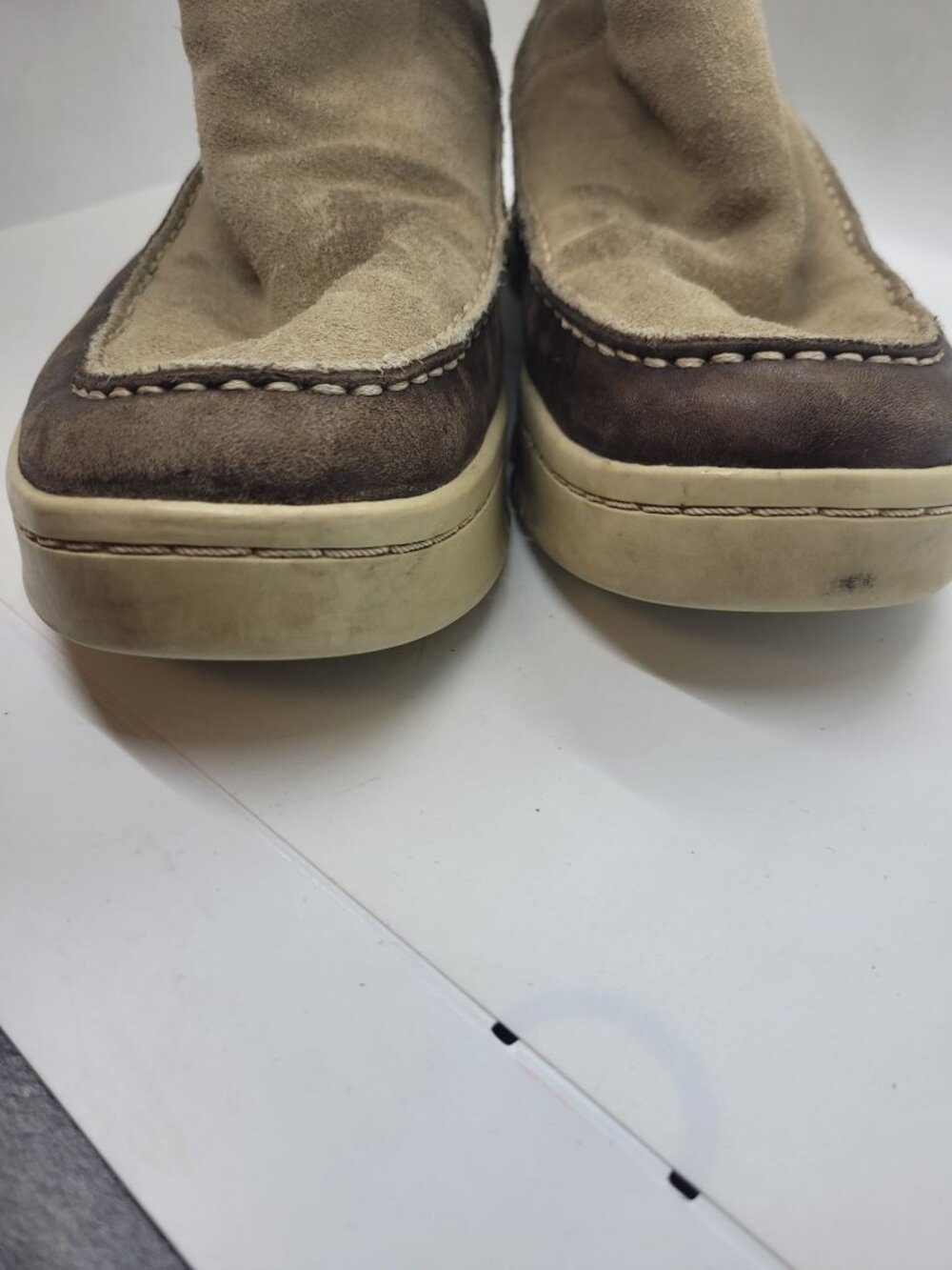 Sperry Womens Leather Upper Boots 7.5M Beige  Brown Snow Rain Fleece comfort - Picture 6 of 8